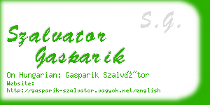 szalvator gasparik business card